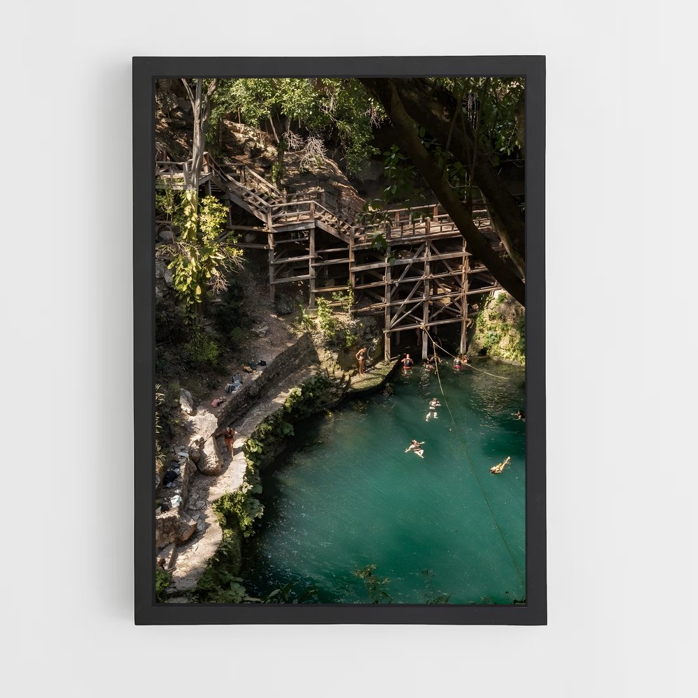 Poster Cenotes mexico cristalline – affiche Plongée sous-marine (vue 2)